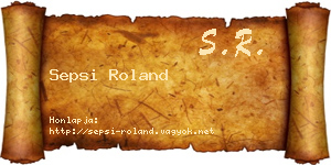 Sepsi Roland névjegykártya